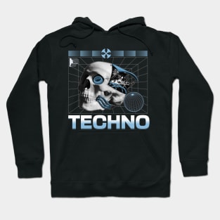 TECHNO  - Tech Head (White) Hoodie